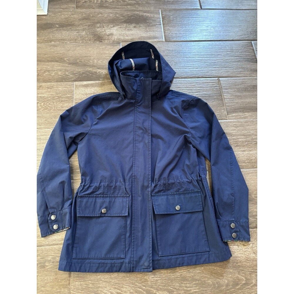Lands End Women’s Blue‎ Lightweight Jacket W/ Pockets & Detachable Hood Size XS
